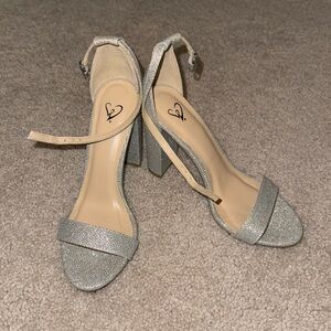 Windsor Silver Sparkly Heels